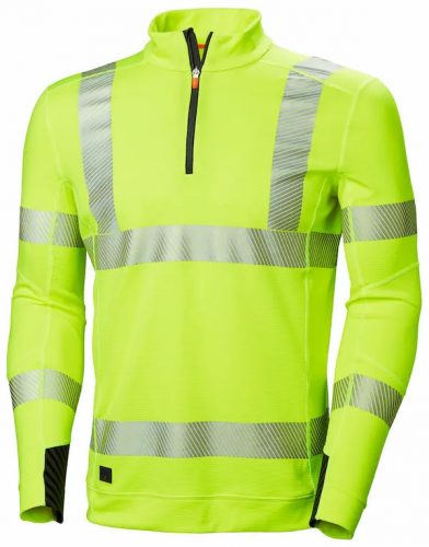 Helly Hansen ICU Lifa Active - Félcipzáros láthatósági hosszú ujjú póló